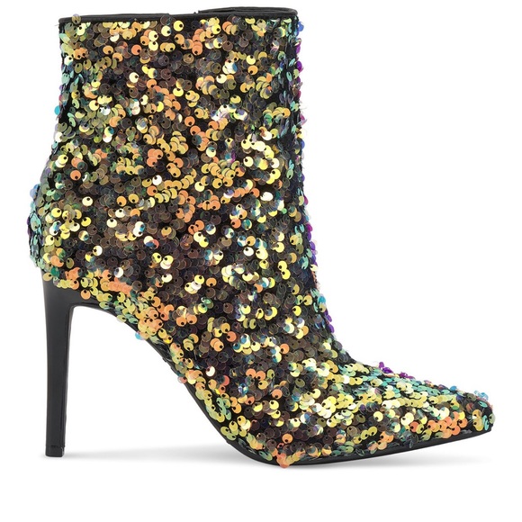 INC Reisa Gold Sequins Dress Booties NWT - Picture 2 of 5